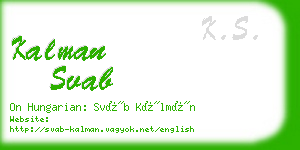 kalman svab business card